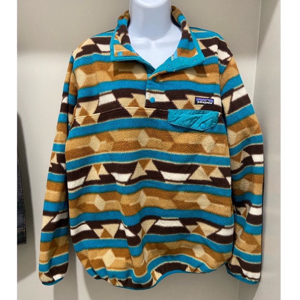 Patagonia Synchillia pattern fleece pullover